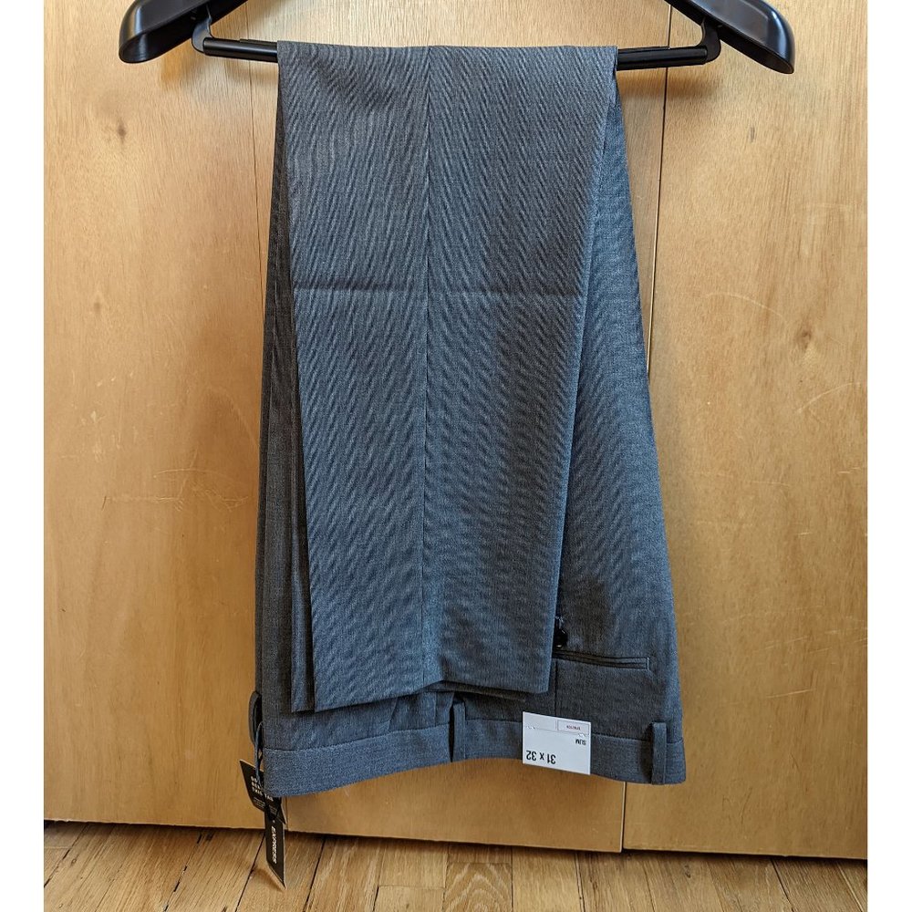 Express Slim Grey Stretch Suit Pants - NWT